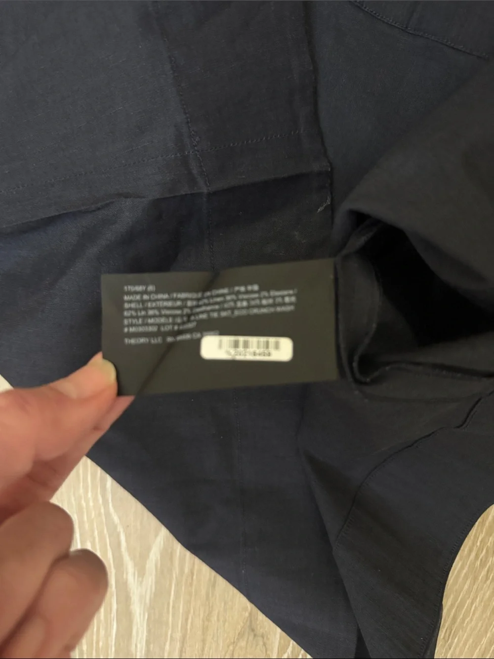 Theory Navy A LineTie Skirt Eco Crunch Wash 6
